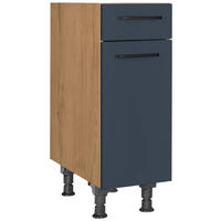 SCHUBKASTENUNTERSCHRANK 30/87/56 cm  in Blau, Eichefarben  - Blau/Eichefarben, MODERN, Holzwerkstoff/Metall (30/87/56cm) - Nobilia