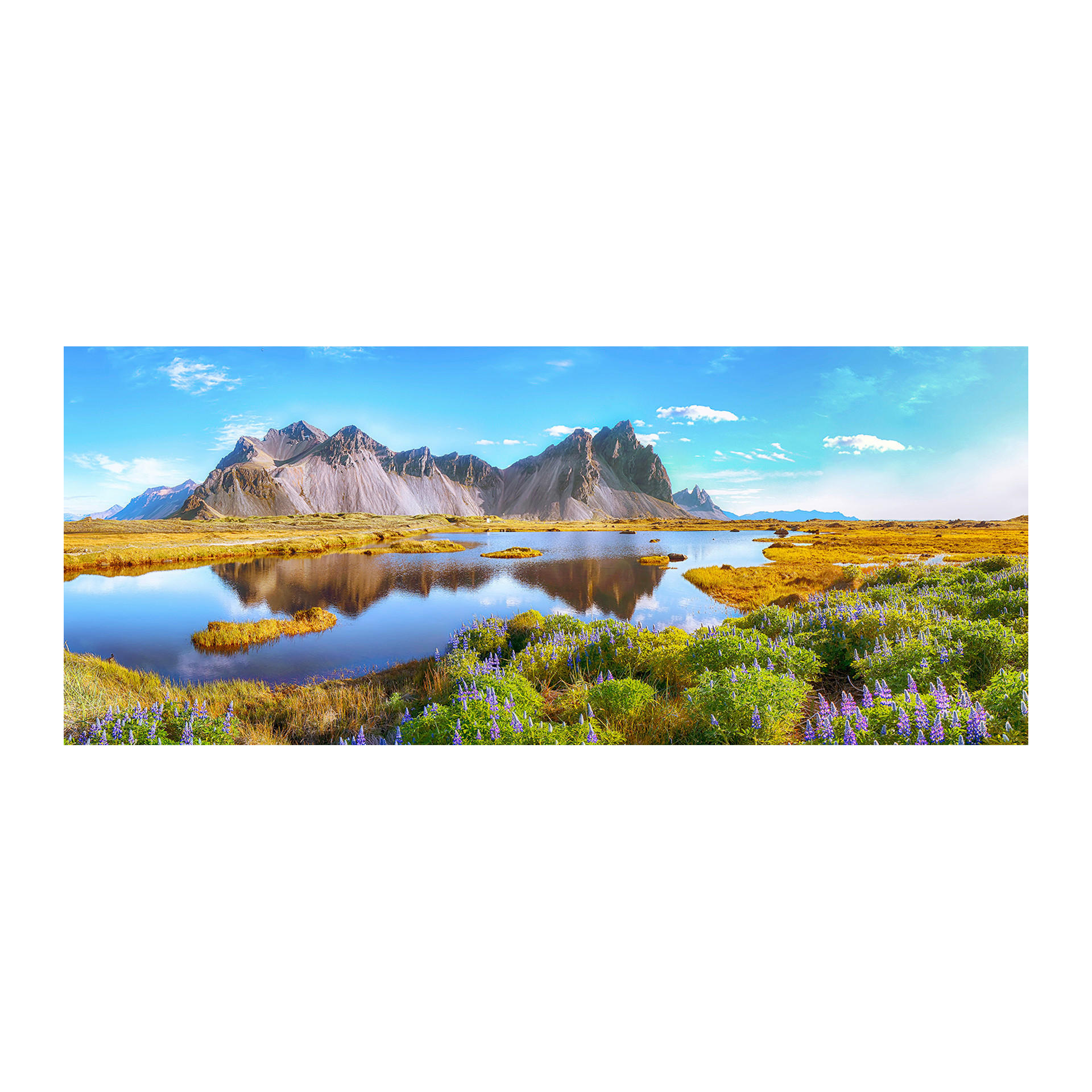 GLASBILD Landschaft & Natur 125/50 cm  - Multicolor, Basics, Glas/Papier (125/50cm)