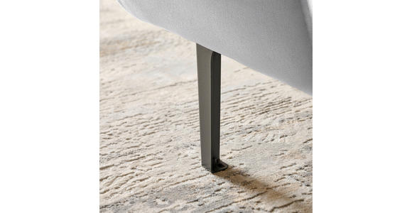 ECKSOFA in Chenille Greige 311/167 cm - Greige/Schwarz, Design, Textil/Metall (311/167cm) - Xora