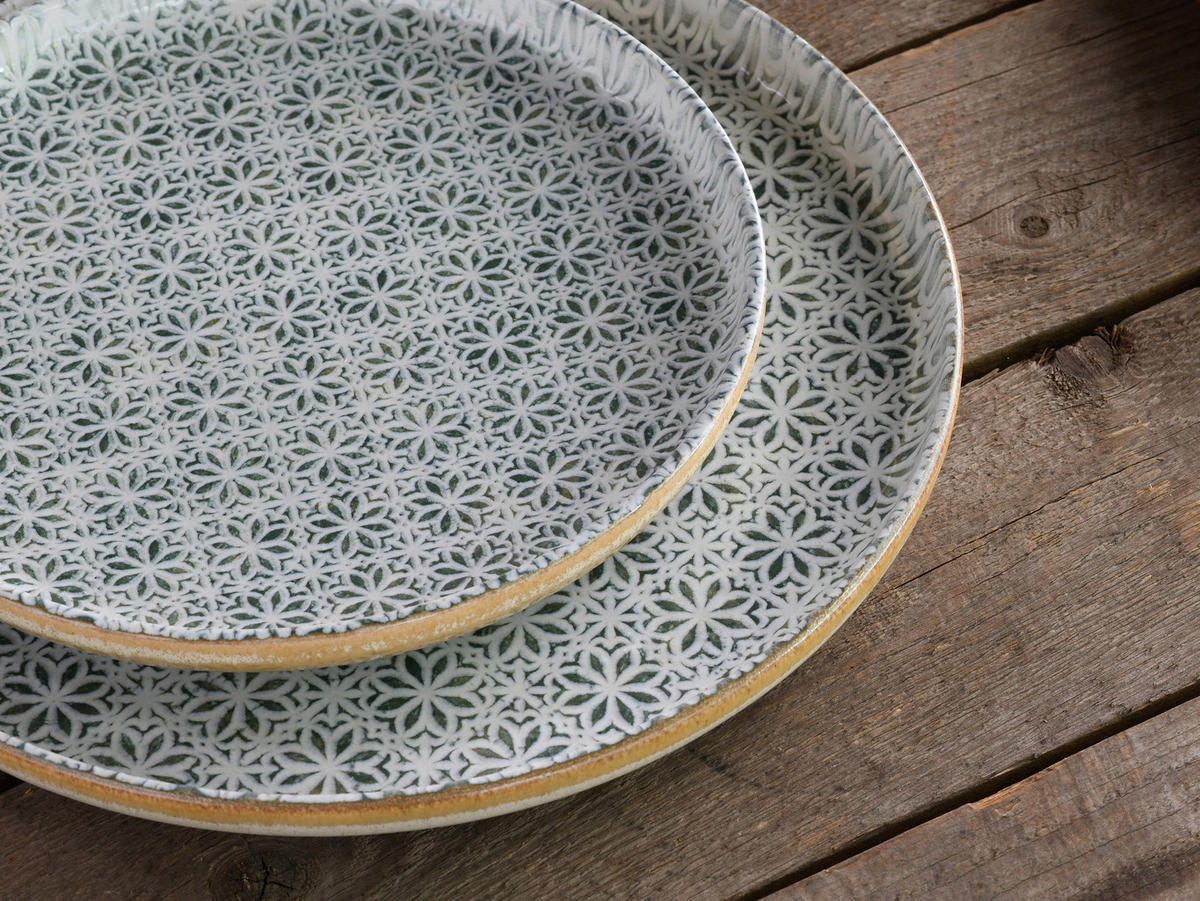 TAFELSERVICE Uno Emiliana 12-teilig  - Creme/Grau, Basics, Keramik - Creatable
