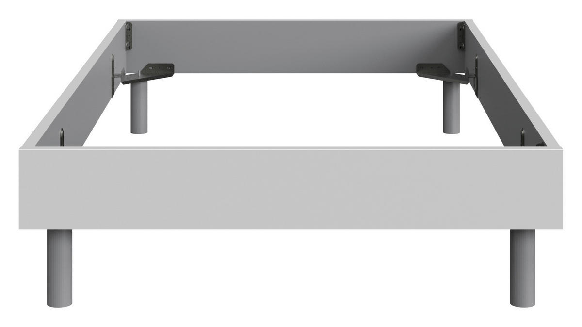 POSTELJA 120 cm   x 200 cm  , leseni material bela  - bela/barve aluminija, Design, kovina/leseni material (120/200cm) - Carryhome