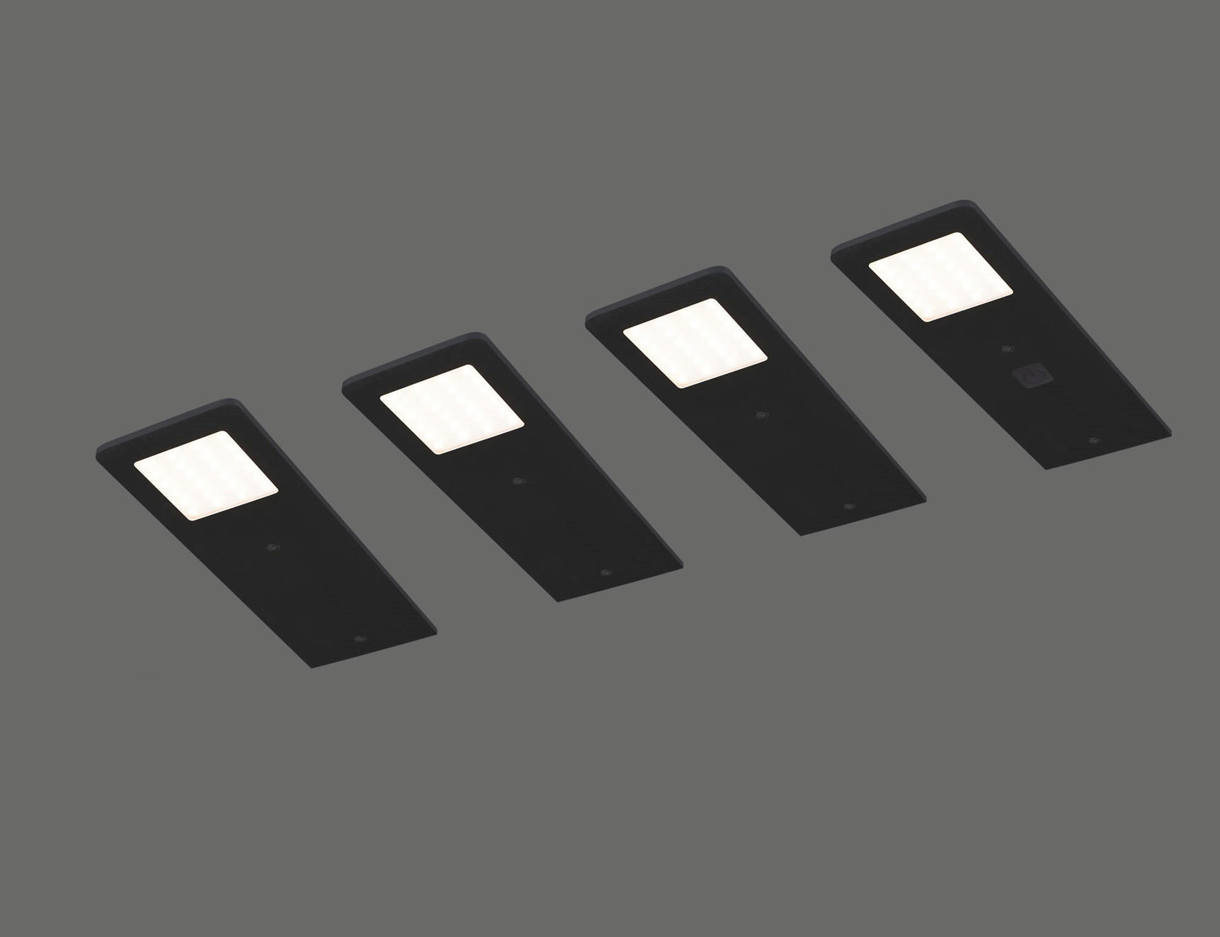 UNTERBAULEUCHTEN-SET 7/0,4/19 cm   - Schwarz, Basics, Metall (7/0,4/19cm)