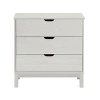 KOMMODE POZNAN, 76/75/39 cm, 3 Schublade(n)  - Weiß, Design, Holz/Holzwerkstoff (76/75/39cm) - Livetastic