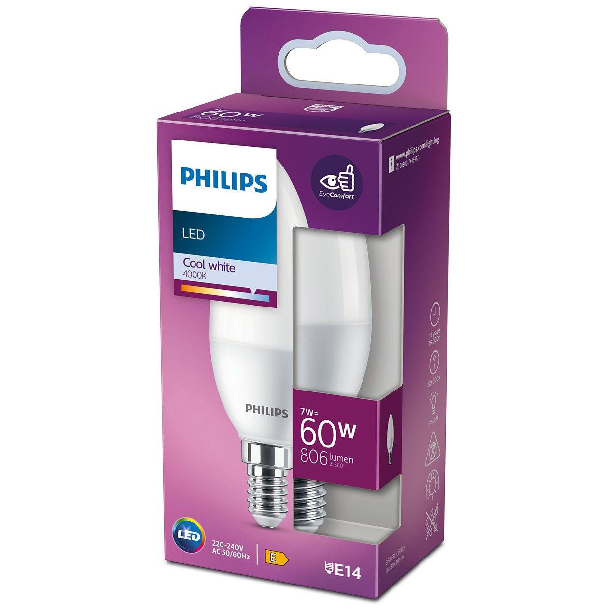 LED-SIJALKA   //// - opal, Basics, umetna masa (3,8/11,4/3,8cm) - Philips