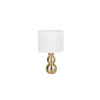TISCHLEUCHTE Lova 17/29 cm  - Goldfarben/Weiß, LIFESTYLE, Keramik/Kunststoff (17/29cm)
