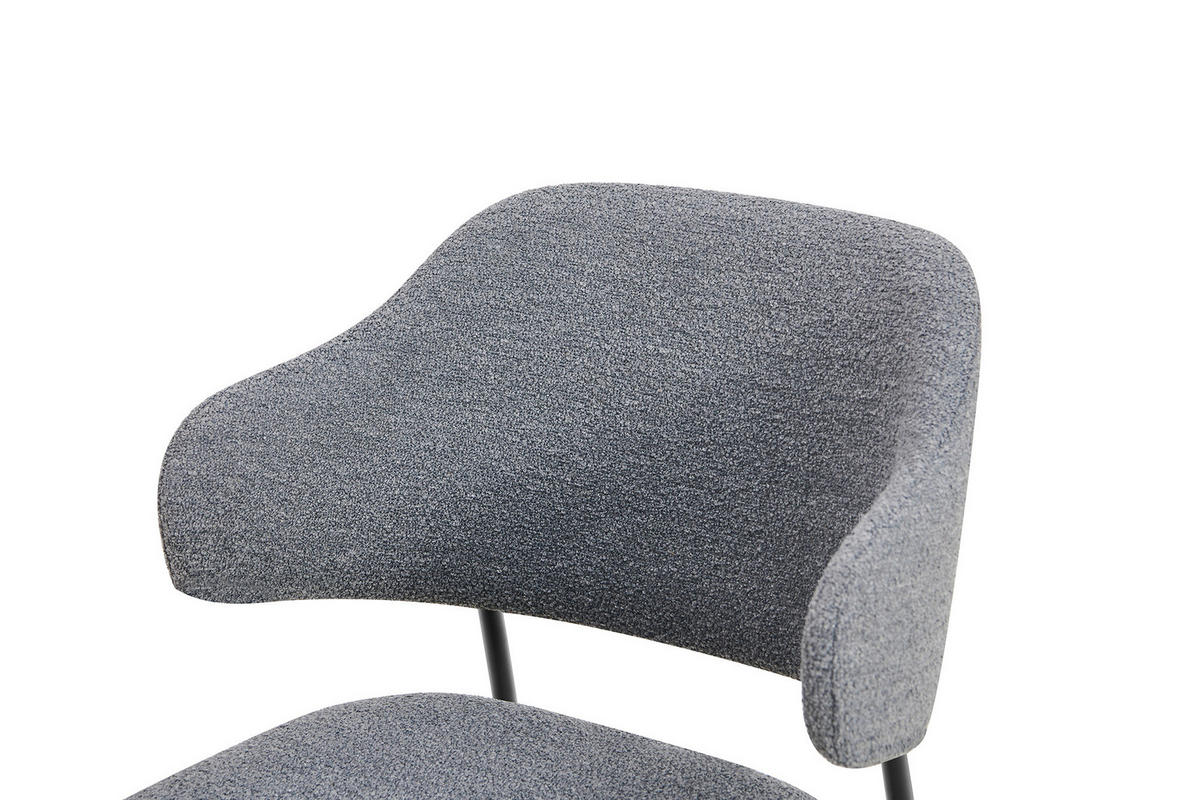 SADA STOLIČIEK S PODRÚČKAMI 2 kus - čierna/tmavosivá, Modern, kov/textil (54/83/59cm) - Livetastic