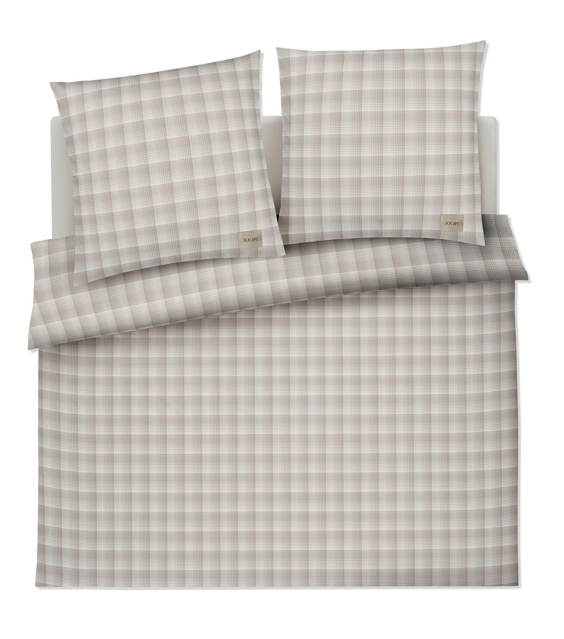 BETTWÄSCHE Soft Checks Flanell 200/200 cm  - Creme, KONVENTIONELL, Textil (200/200cm) - Joop!