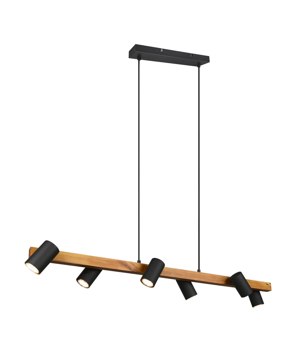 HÄNGELEUCHTE 115/20/150 cm    - Schwarz, Basics, Holz/Metall (115/20/150cm) - Trio Leuchten