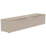 LOWBOARD Alufarben, Sandfarben  210/43/45 cm  - Sandfarben/Alufarben, Design, Glas/Holzwerkstoff (210/43/45cm) - Moderano