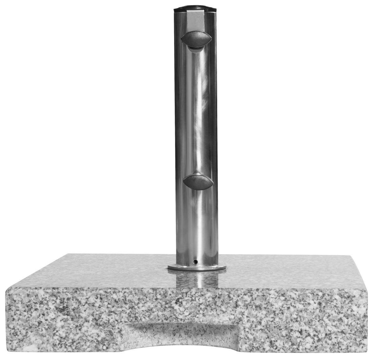 SONNENSCHIRMSTÄNDER Granit Grau  - Grau, Basics, Stein (38/7/38cm) - Doppler