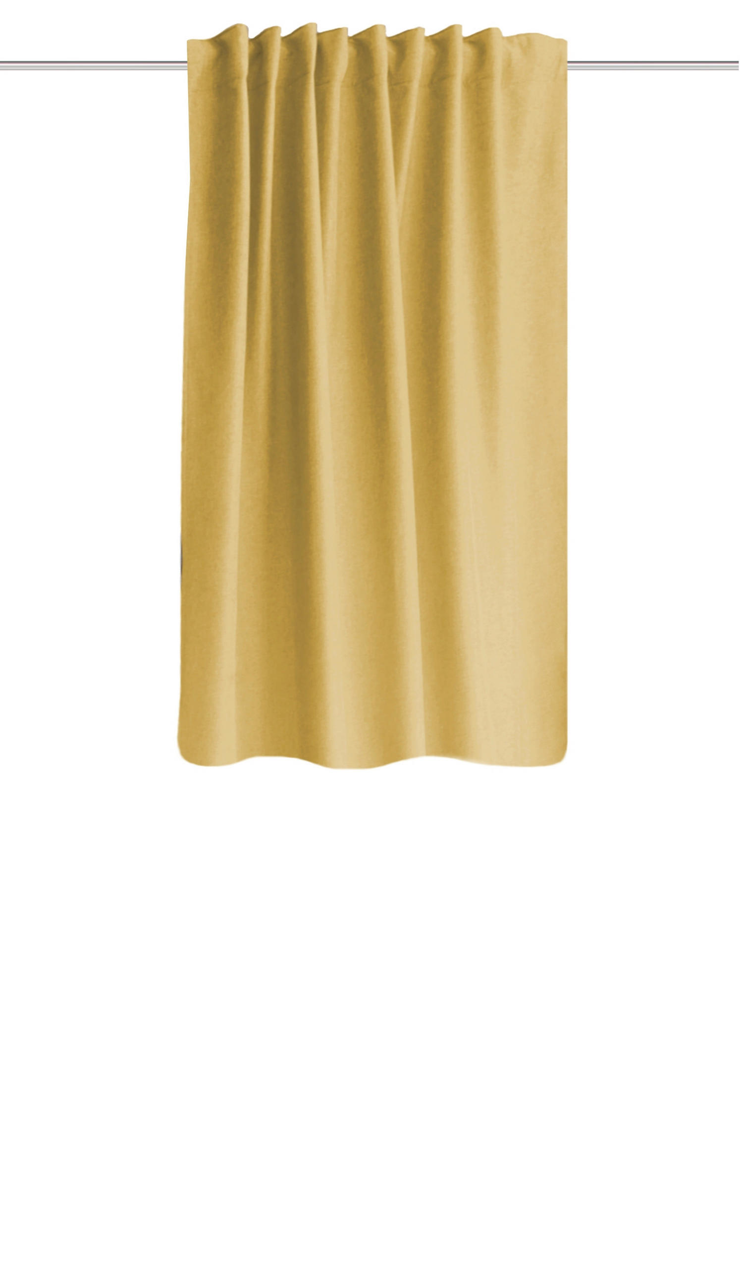 WÄRMESCHUTZVORHANG ESKIMO blickdicht 135/145 cm   - Gelb, Basics, Textil (135/145cm)