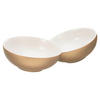 MÜSLISCHALENSET Golden Day Weiss 16 cm  - Goldfarben/Weiß, Basics, Keramik (16cm) - Creatable