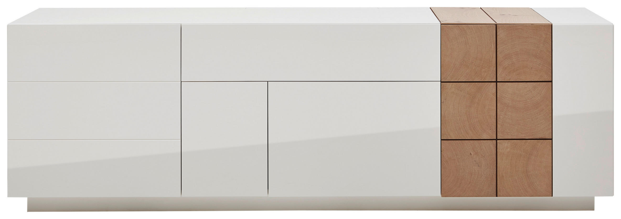 LOWBOARD QUADRA  in 210/66/52 cm  - Eichefarben, Design, Holz/Holzwerkstoff (210/66/52cm) - Ambiente