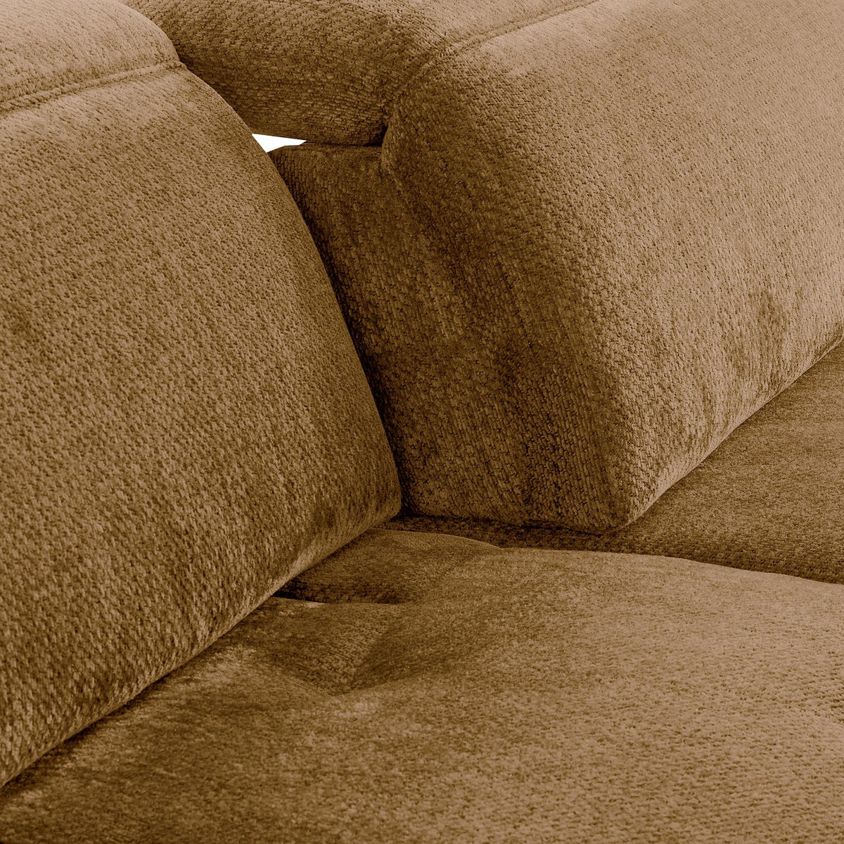 ECKSOFA  Webstoff Rostfarben  - Rostfarben/Schwarz, Design, Textil/Metall (195/268cm) - Livetastic