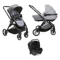 KINDERWAGENSET TRIO BEST FRIEND PLUS COMFORT  - Schwarz/Grau, Basics (60/105/94cm) - Chicco