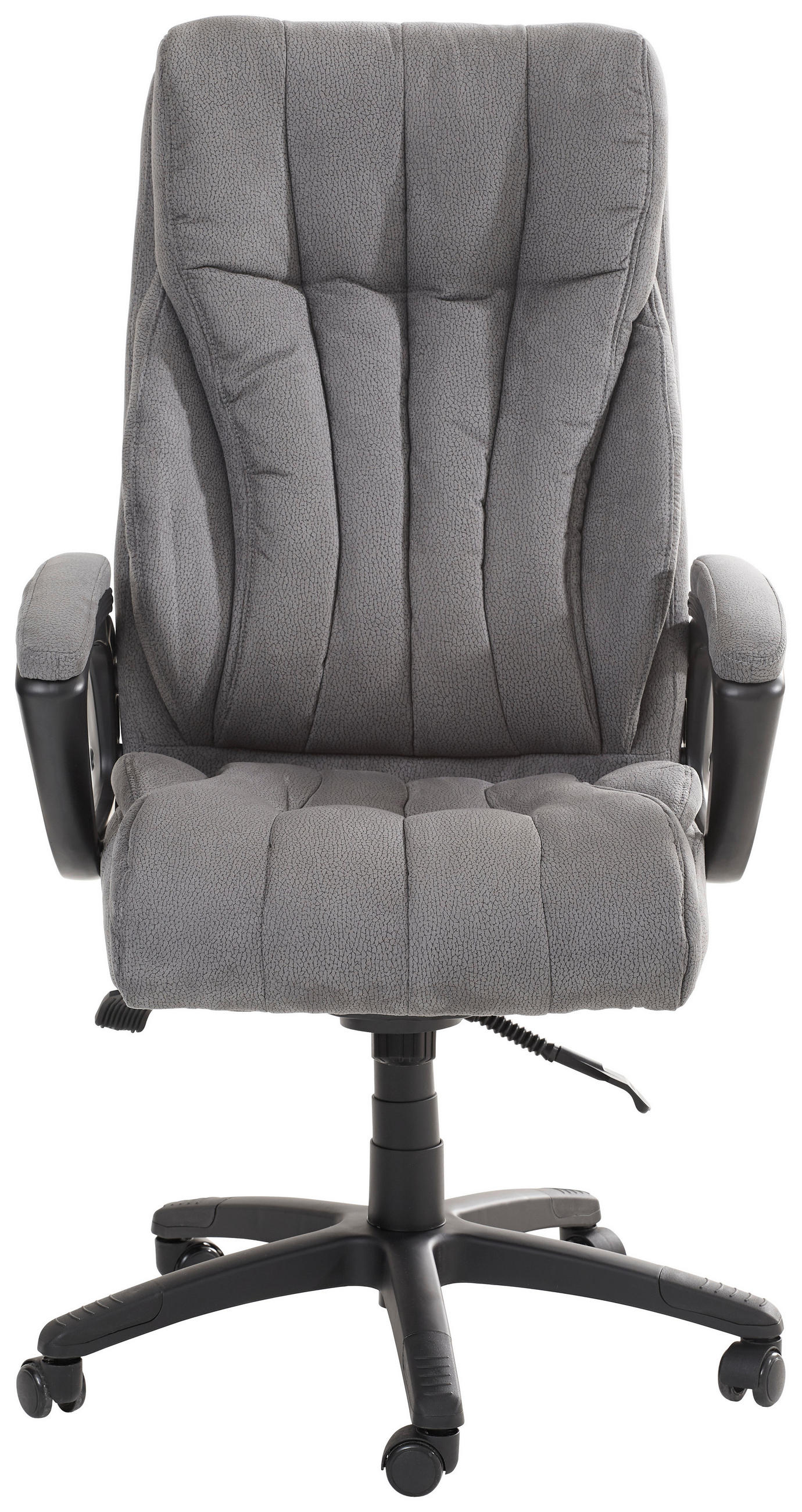 CHEFSESSEL Grau, Schwarz  - Schwarz/Grau, KONVENTIONELL, Kunststoff/Textil (68/113-121/68cm)