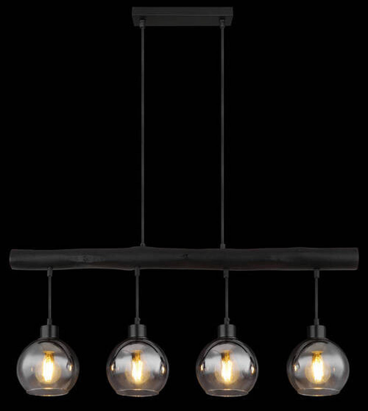 SVJETILJKA VISEĆA    85/15/120 cm    Moitas  - siva/crna, Design, staklo/drvo (85/15/120cm) - Globo