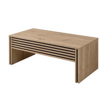 COUCHTISCH 60/110/42 cm rechteckig Schwarz, Eiche Artisan  - Schwarz/Eiche Artisan, Design, Holzwerkstoff (60/110/42cm) - MID.YOU