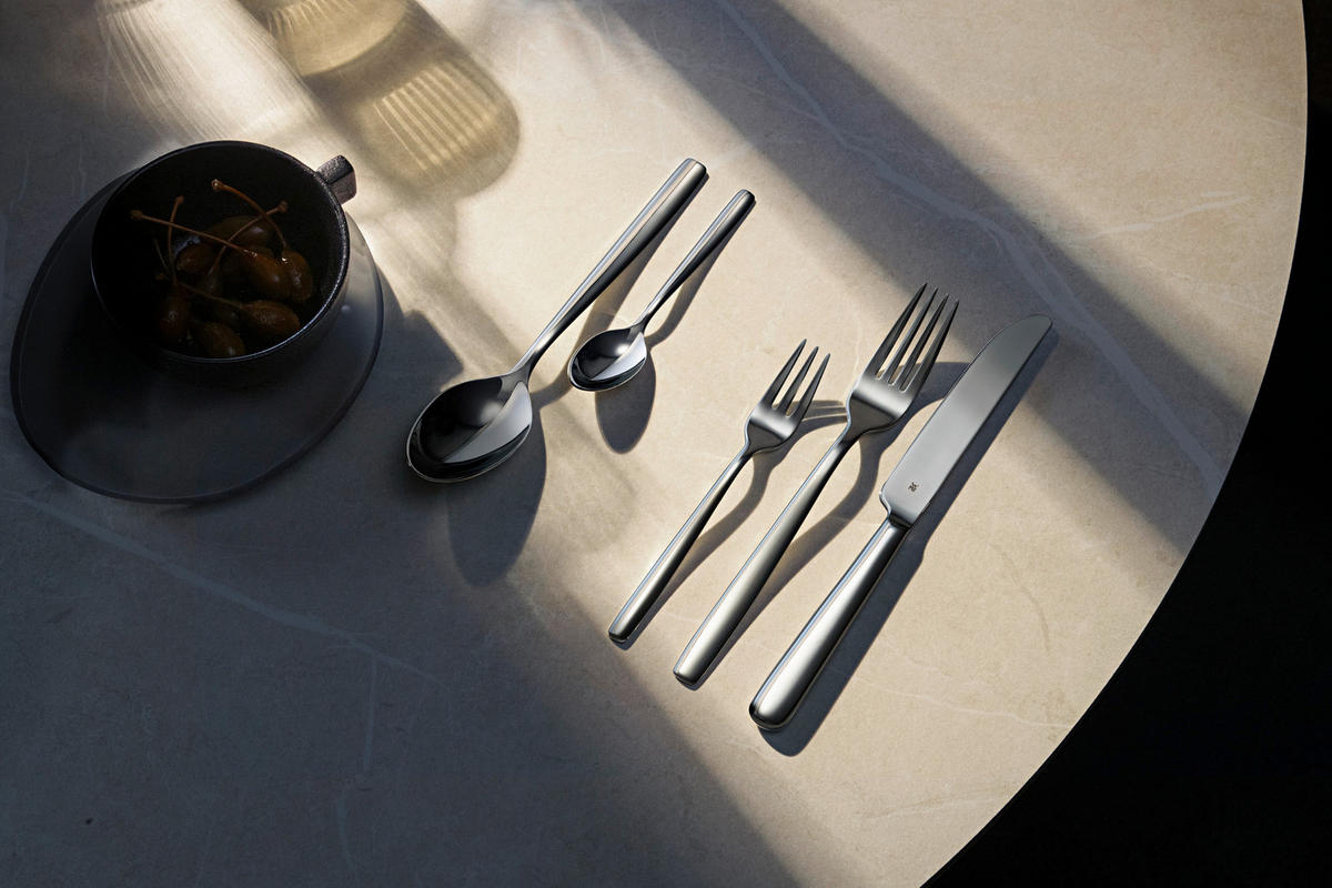 BESTECKSET PALMA 60-teilig Edelstahl  für 12 Personen  - Edelstahlfarben, Design, Metall - WMF