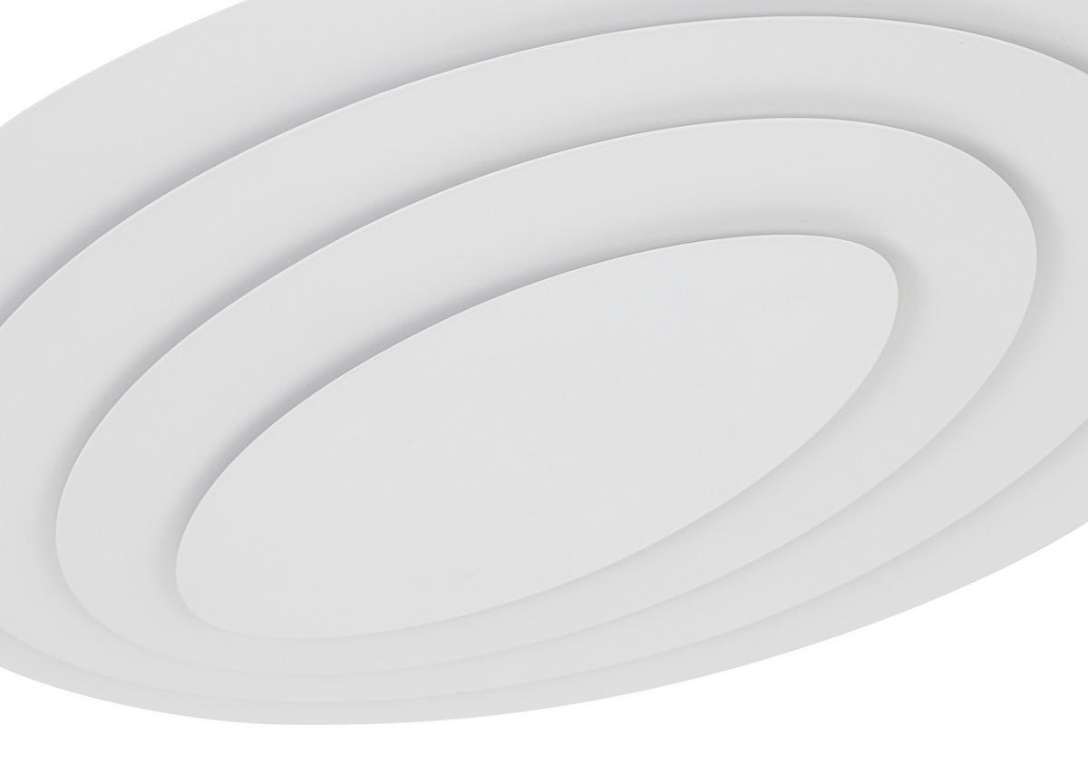 DECKENLEUCHTE    60/43/9 cm  - Weiß, Design, Kunststoff/Metall (60/43/9cm) - Collet's Monde