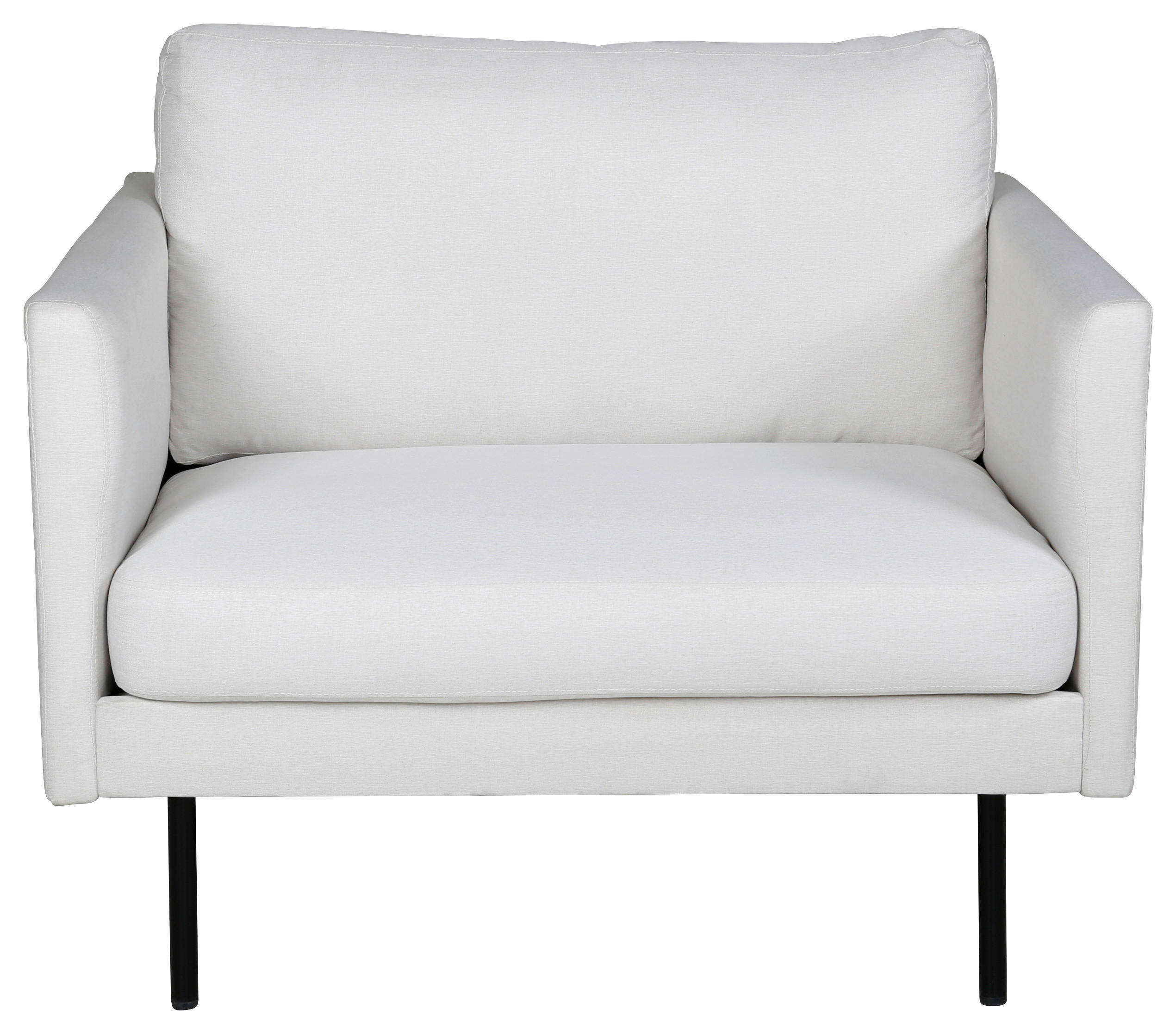 FÅTÖLJ i metall, plast, textil svart, beige  - beige/svart, Design, metall/textil (95/80/84cm) - Livetastic