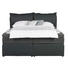 BOXSPRINGBETT Webstoff 140/200 cm INKL. Matratze, Topper - Anthrazit/Schwarz, KONVENTIONELL, Kunststoff/Textil (140/200cm) - Welnova BOXSPRINGBETT Webstoff 140/200 cm INKL. Matratze, Topper - Anthrazit/Schwarz, KONVENTIONELL, Kunststoff/Textil (140/200cm) - Welnova