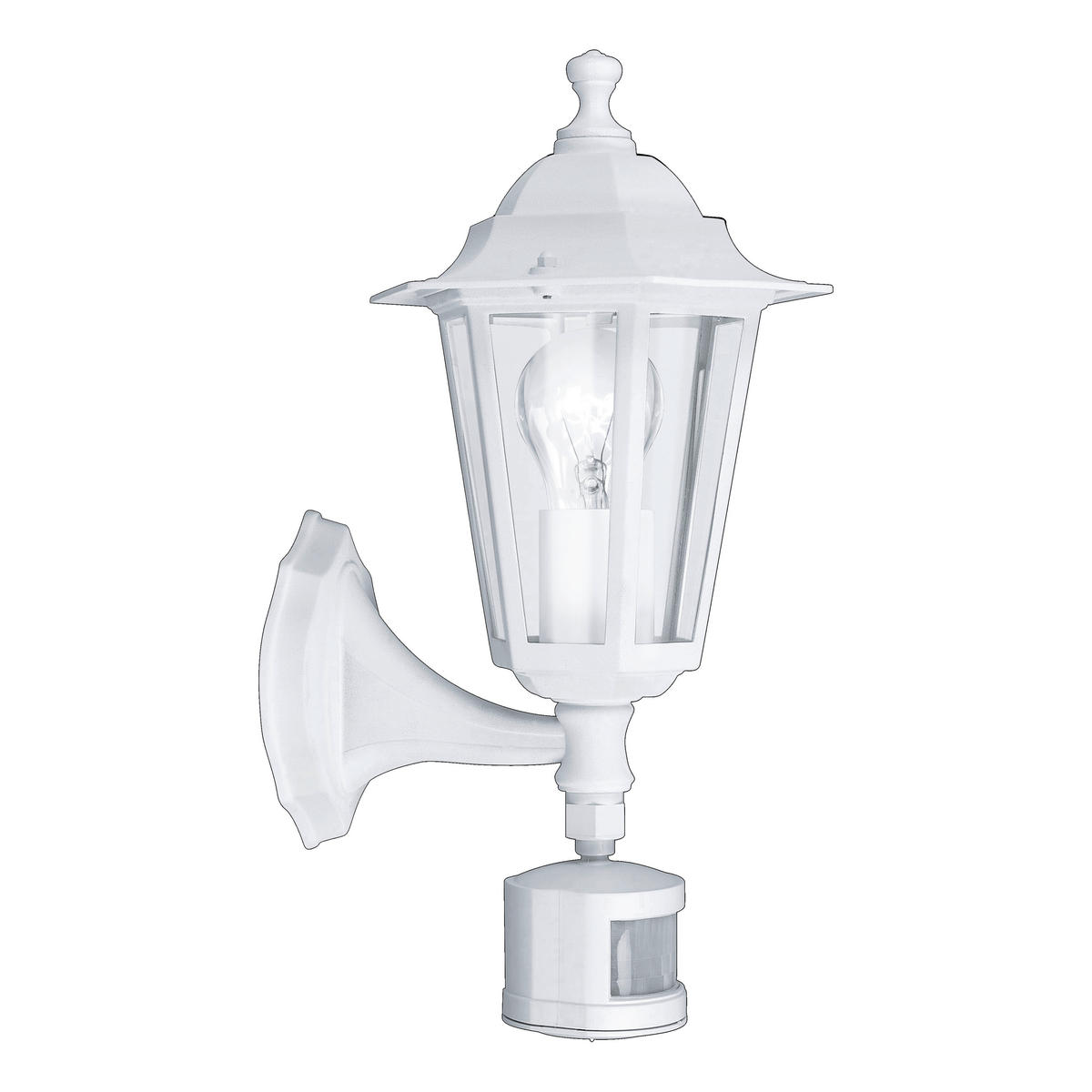 AUßENWANDLEUCHTE 16,5/23,5/42,5 cm   - Klar/Weiß, Basics, Glas/Metall (16,5/23,5/42,5cm) - Eglo