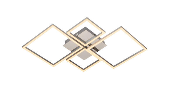 LED-DECKENLEUCHTE 53/53/7 cm - Chromfarben/Alufarben, Basics, Kunststoff/Metall (53/53/7cm) - Novel