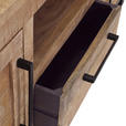 LOWBOARD RIO  in 130/50/40 cm  - Schwarz/Naturfarben, Design, Holz/Metall (130/50/40cm) - Landscape
