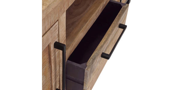 LOWBOARD RIO  in 130/50/40 cm  - Schwarz/Naturfarben, Design, Holz/Metall (130/50/40cm) - Landscape