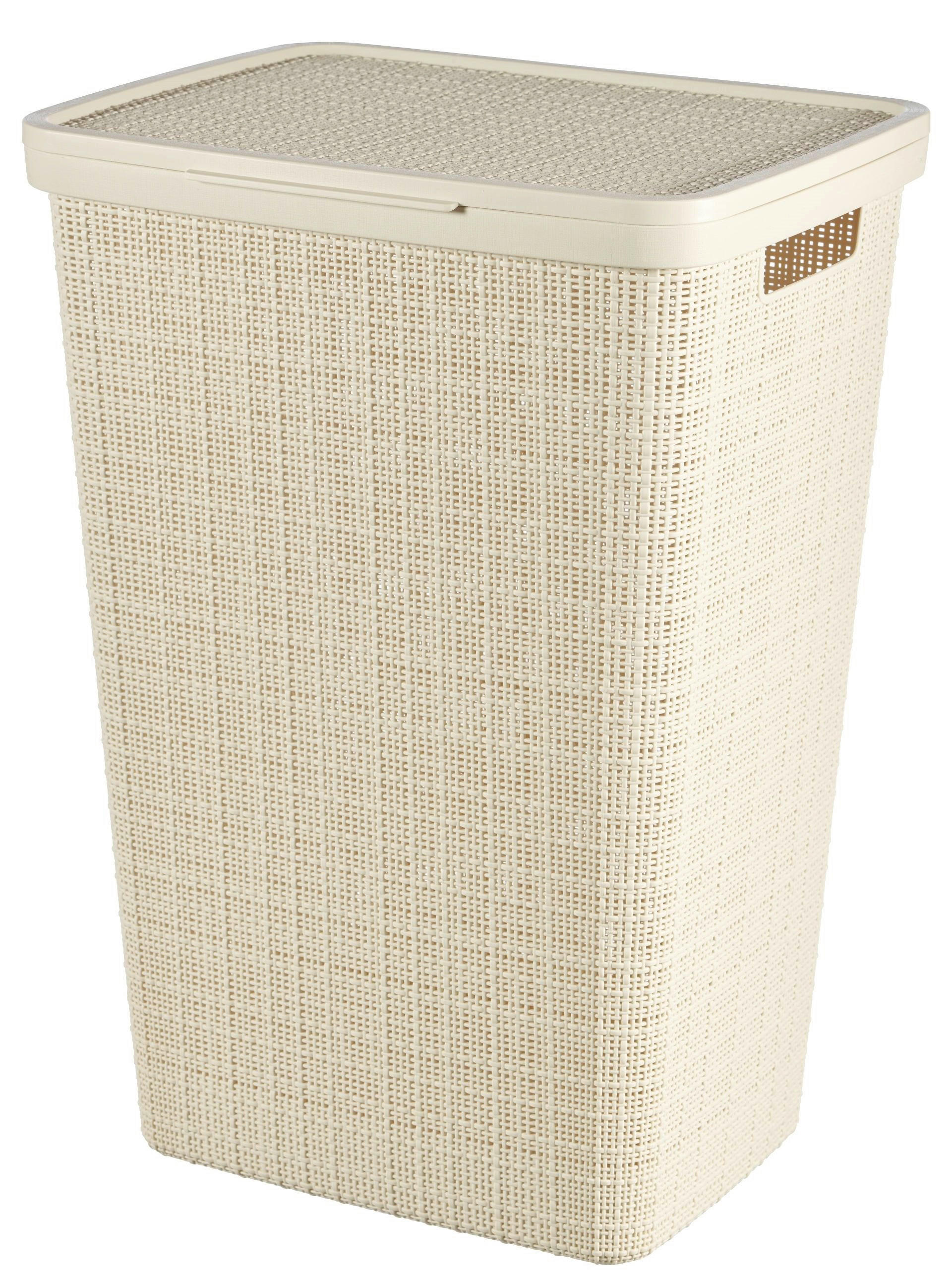 KOŠ NA ŠPINAVÉ PRÁDLO, béžová - béžová, Basics (43/60/34cm)