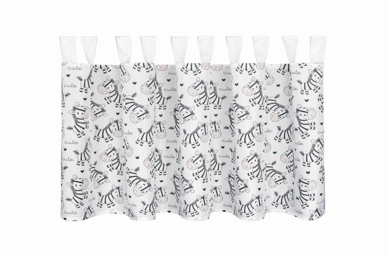 KURZGARDINE   140/45 cm   - Anthrazit/Rosa, Design, Textil (140/45cm)