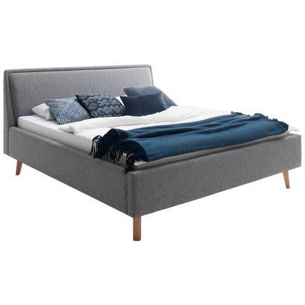 Thumbnail - Livetastic Polsterbett Frieda, Grau, Holz, Birke, Buche,Esche, massiv, 160x200 cm, Reach, individuelle Liegehärteeinstel...