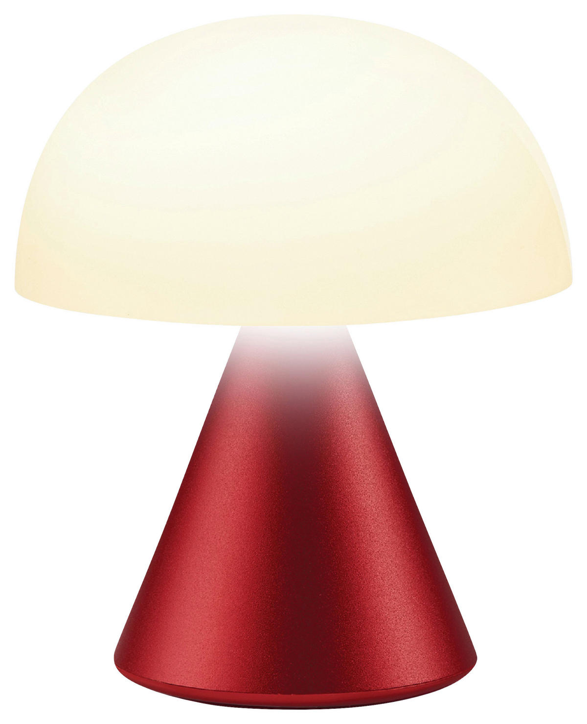 AKKU-TISCHLEUCHTE 7/8,3/7 cm   - Dunkelrot, Design, Kunststoff/Metall (7/8,3/7cm)