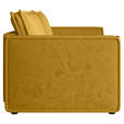 SOFA Webstoff Senfgelb  - Senfgelb/Schwarz, MODERN, Kunststoff/Textil (250/70/104cm) - Xora
