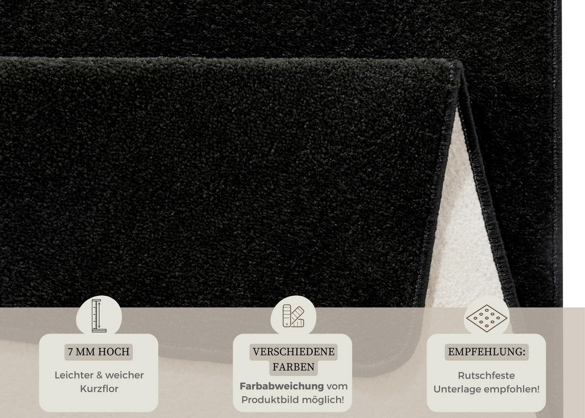 LÄUFER 80/300 cm Fancy  - Schwarz, Basics, Kunststoff (80/300cm) - Hanse Home