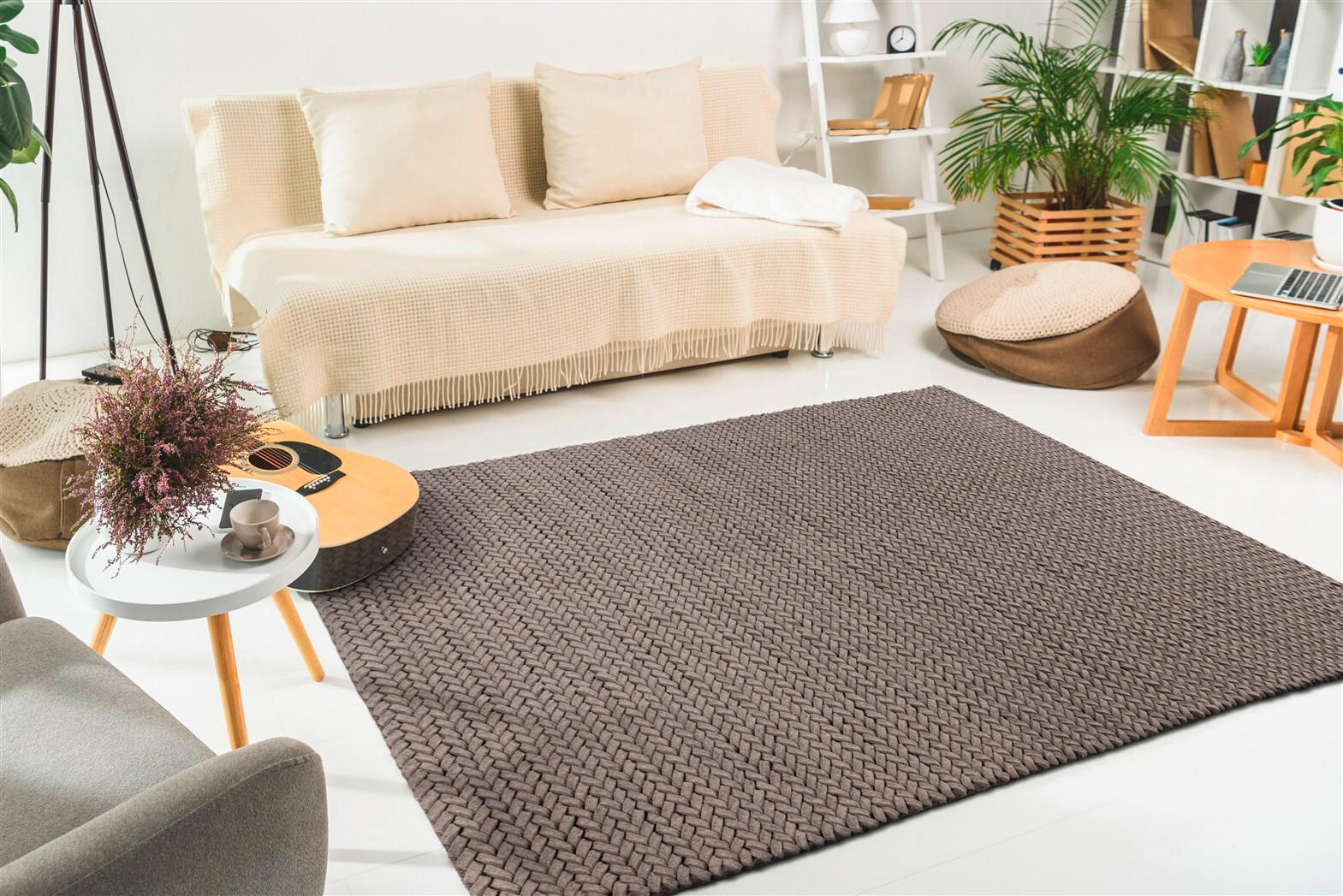 FLACHWEBETEPPICH 80/150 cm Robbie 125 Braun Braun  - Braun, KONVENTIONELL, Textil (80/150cm)