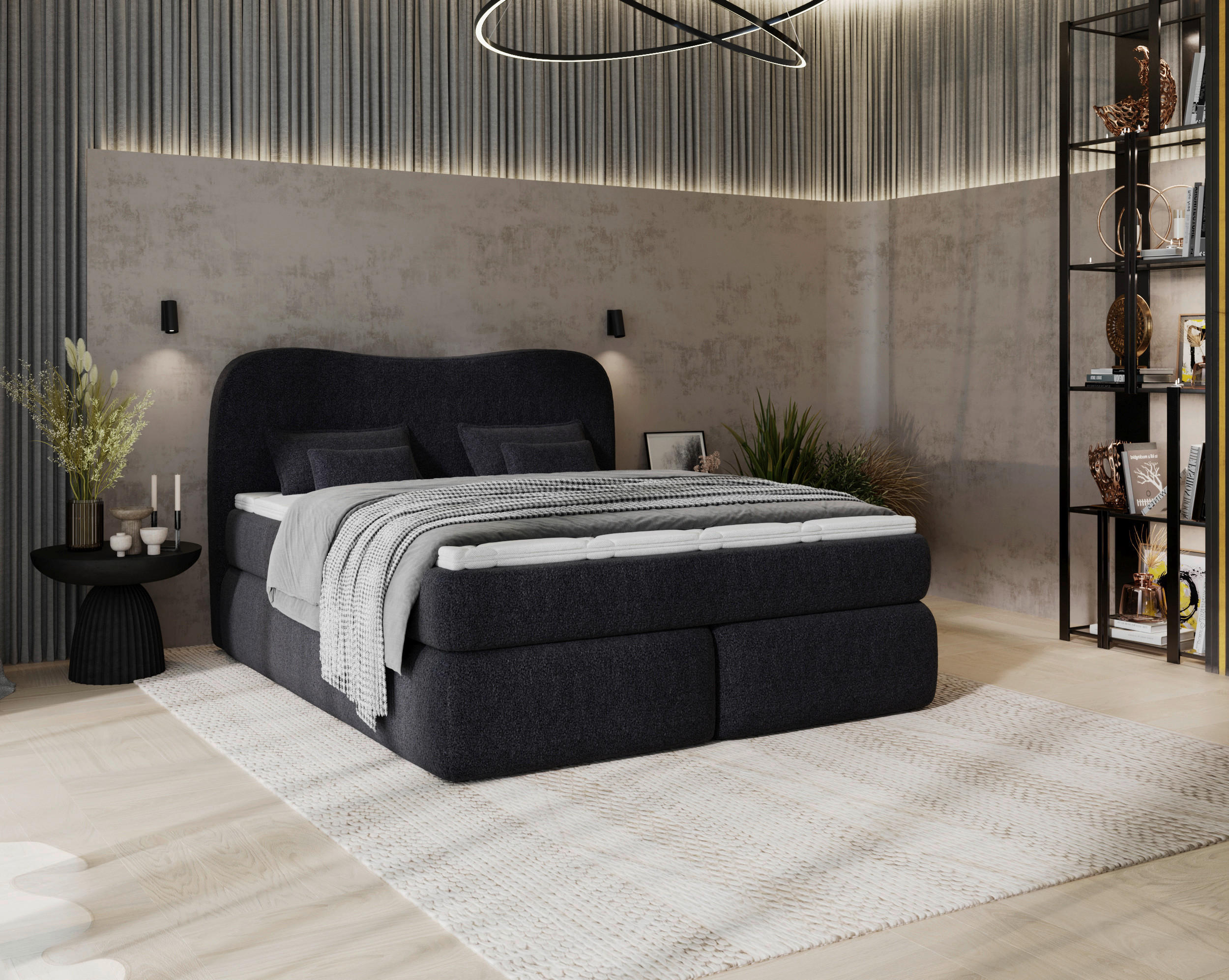 Boxspringbett mit Topper 180x200 Isla