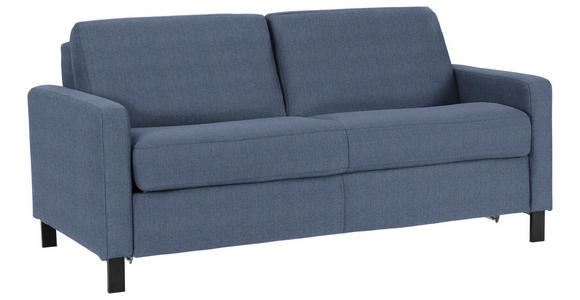 SCHLAFSOFA Webstoff Blau  - Blau/Schwarz, Design, Holz/Textil (184/92/102cm) - Dieter Knoll