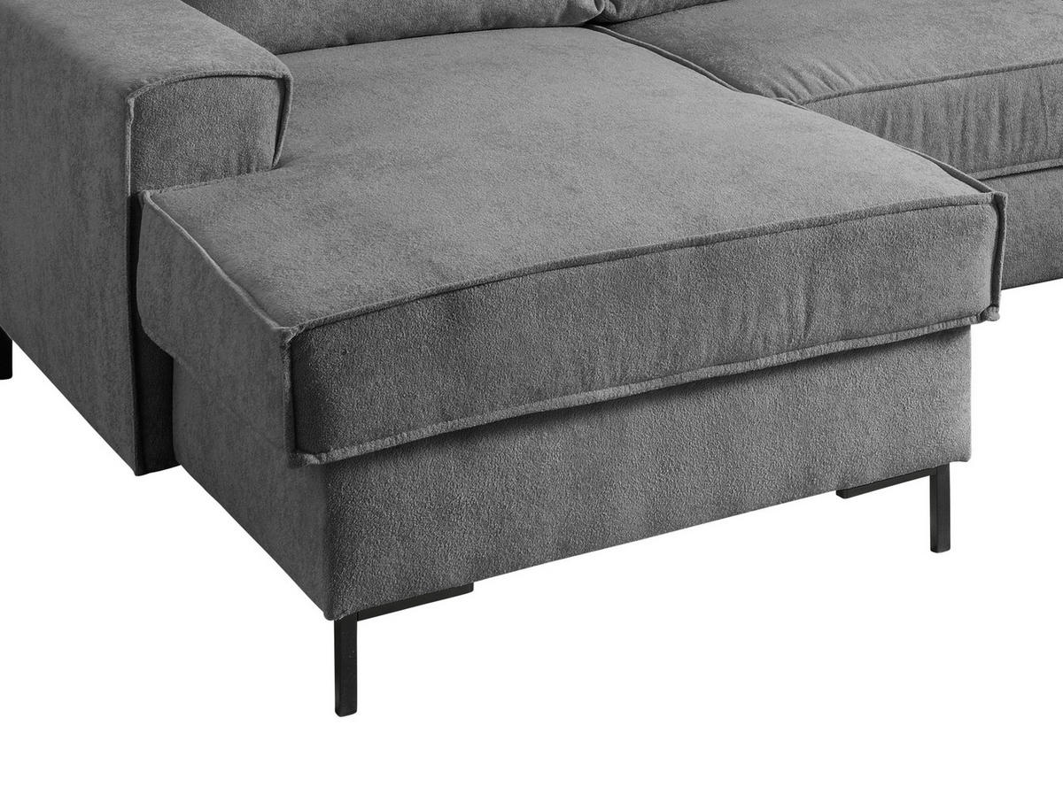 SJEDEĆA GARNITURA tekstil  antracit   - crna/antracit, Moderno, tekstil/metal (150/309/198cm) - MID.YOU