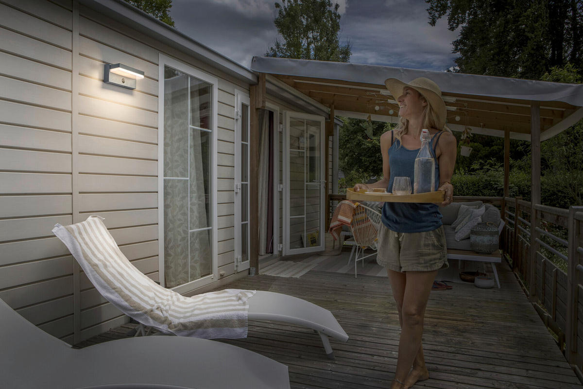 LED-AUßENLEUCHTE 20,6/8,8/8,6 cm   - Dunkelgrau, Basics, Kunststoff/Metall (20,6/8,8/8,6cm) - Osram