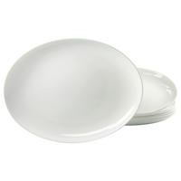 SADA TALÍŘŮ NA GRILOVÁNÍ, sklo, 33 cm - bílá, Basics, sklo (33cm) - Creatable