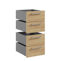 SCHUBKASTENEINSATZ Metall, Holzwerkstoff Hickory  - Hickory, MODERN, Holzwerkstoff/Metall (32,3/32/35cm) - Novel