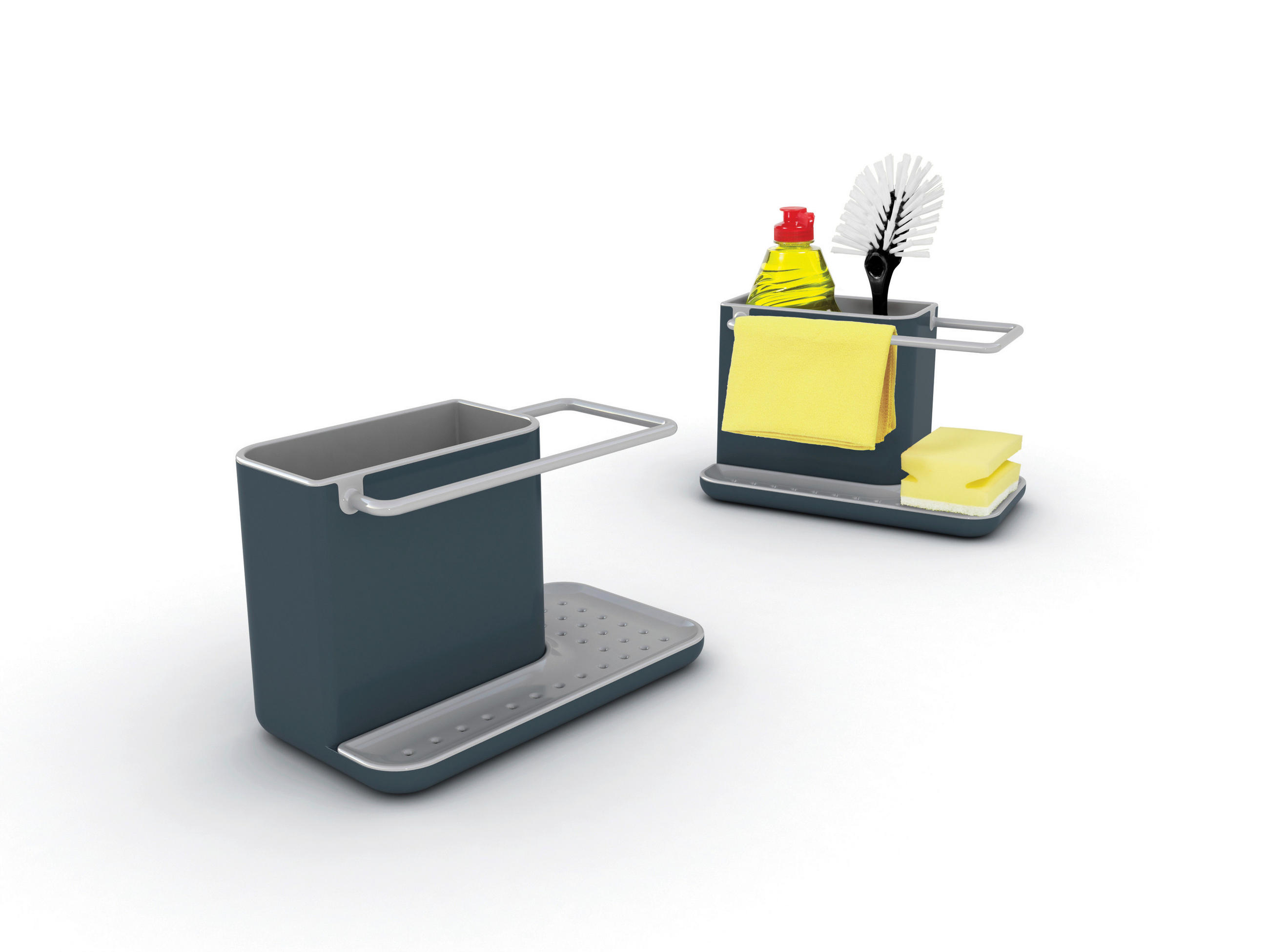 Držalo za gobice SINK CADDY    20/11,5/13,5 cm                 - siva, Konvencionalno, umetna masa (20/11,5/13,5cm) - Joseph Joseph
