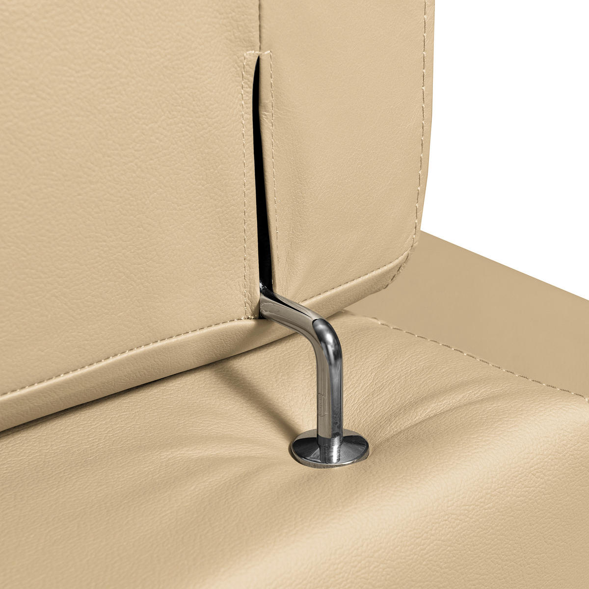 ECKSOFA Beige Echtleder  - Wengefarben/Beige, Design, Leder/Holz (265/265cm) - Livetastic