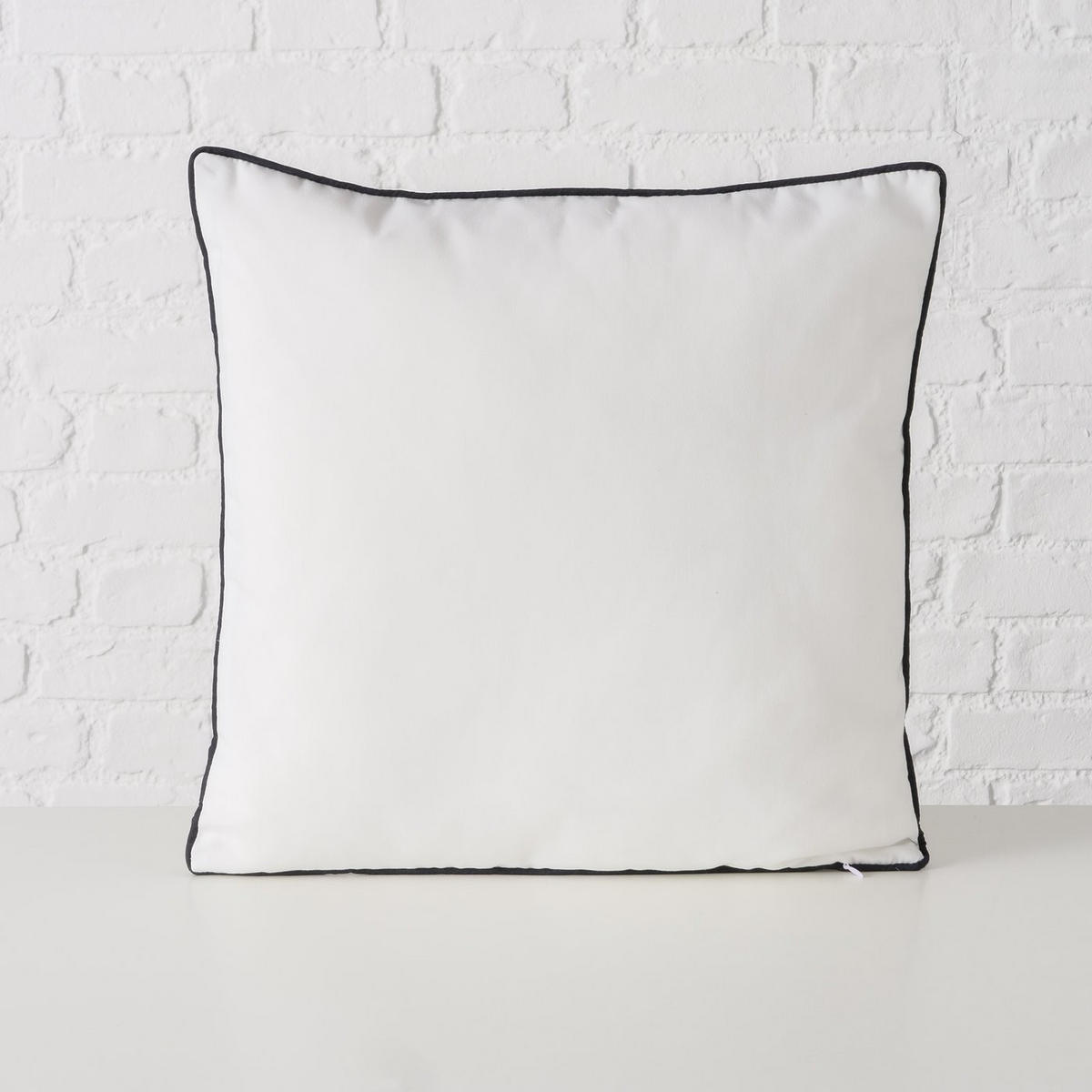 ZIERKISSEN  45/45 cm   - Schwarz/Weiß, Basics, Textil (45/45cm)