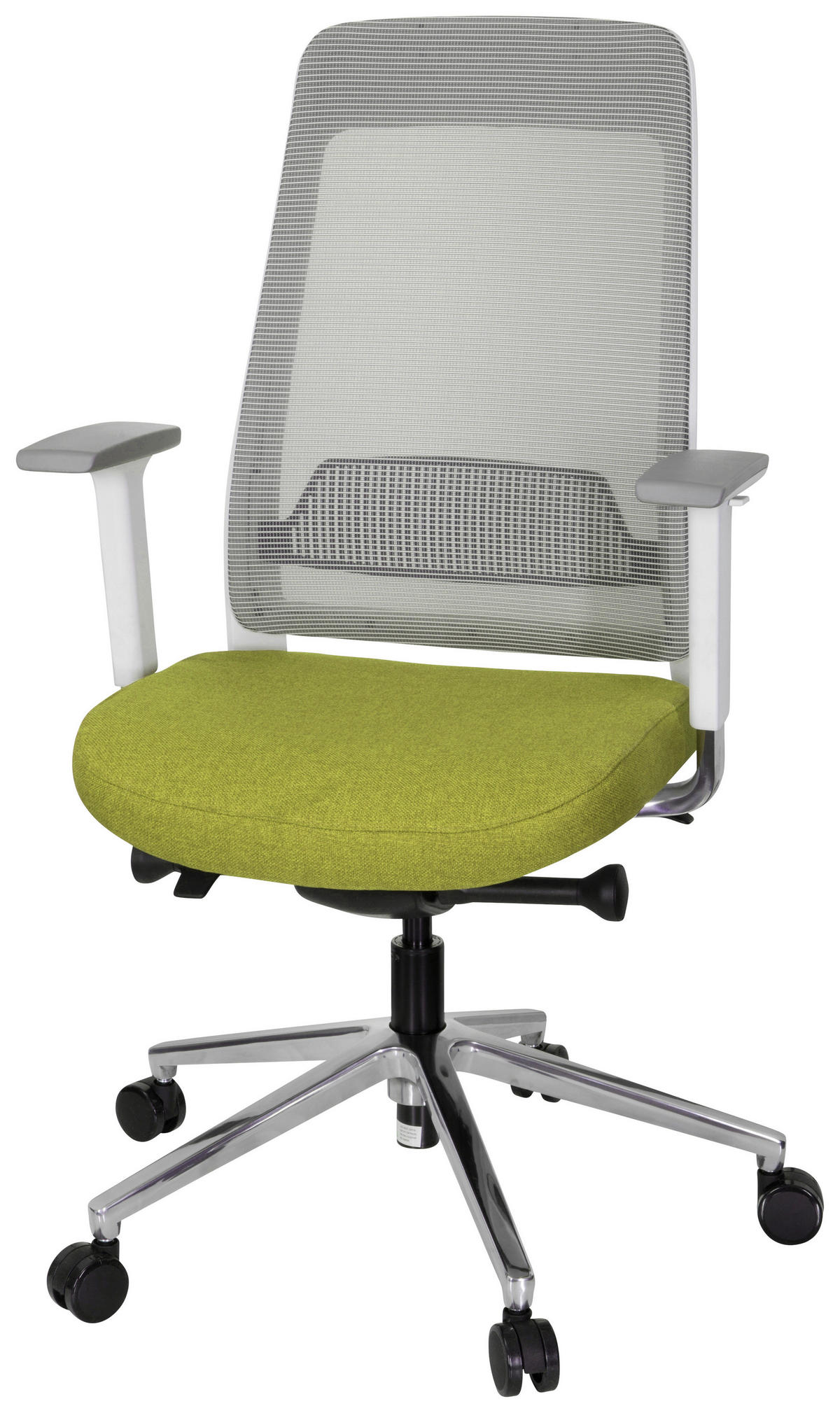 DREHSTUHL Netzbespannung, Flachgewebe Grau, Grün, Weiß  - Weiß/Grau, MODERN, Kunststoff/Textil (67/118/63cm) - MID.YOU