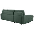 ECKSOFA Dunkelgrün Webstoff Rückenkissen, Bettkasten, Schlaffunktion, Rücken echt, Matratze  - Dunkelgrün/Schwarz, KONVENTIONELL, Kunststoff/Textil (160/270cm) - Carryhome