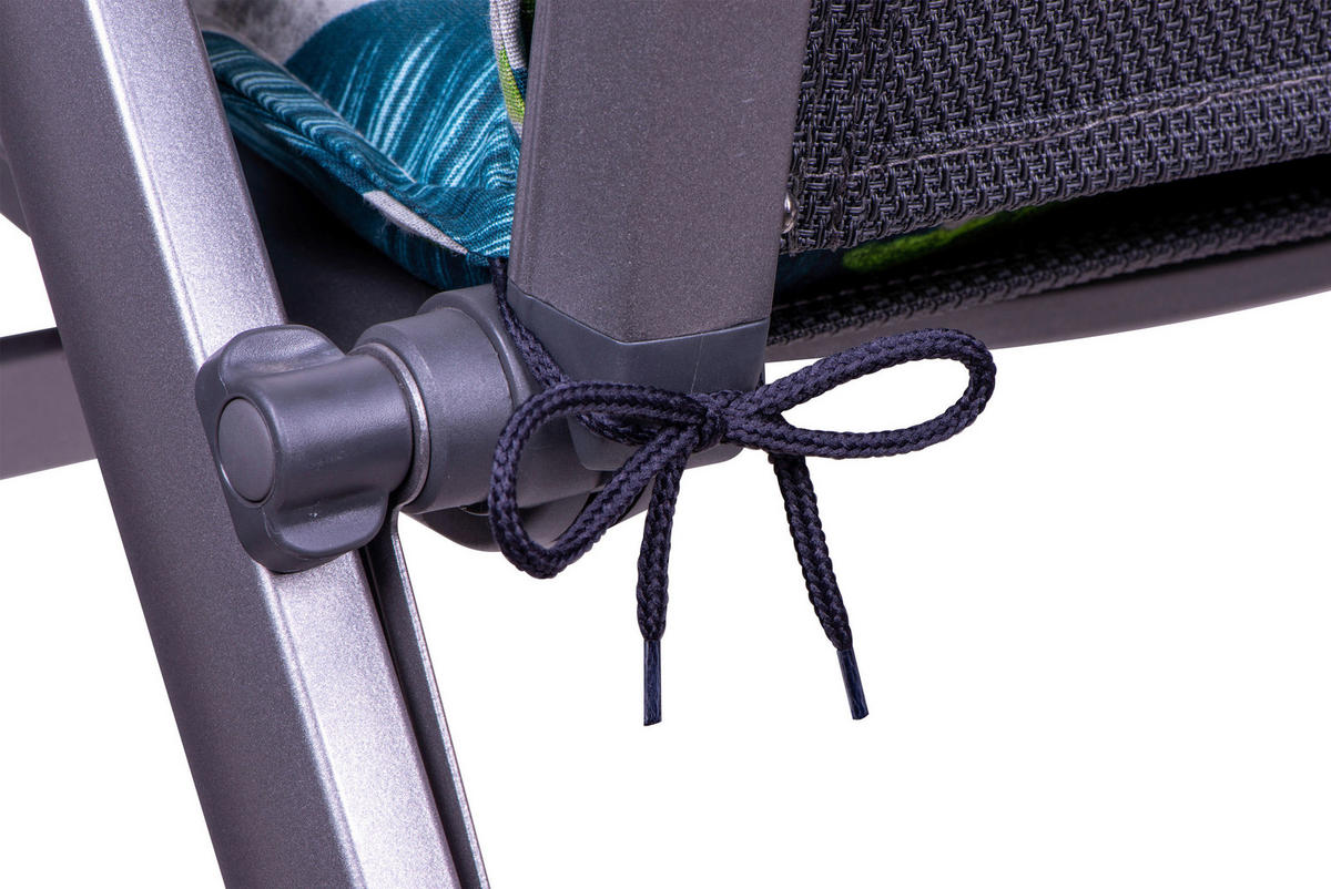 SESSELAUFLAGENSET in Blau, Grün, Hellgrau Blätter  - Blau/Hellgrau, Basics, Textil (50/7/120cm)