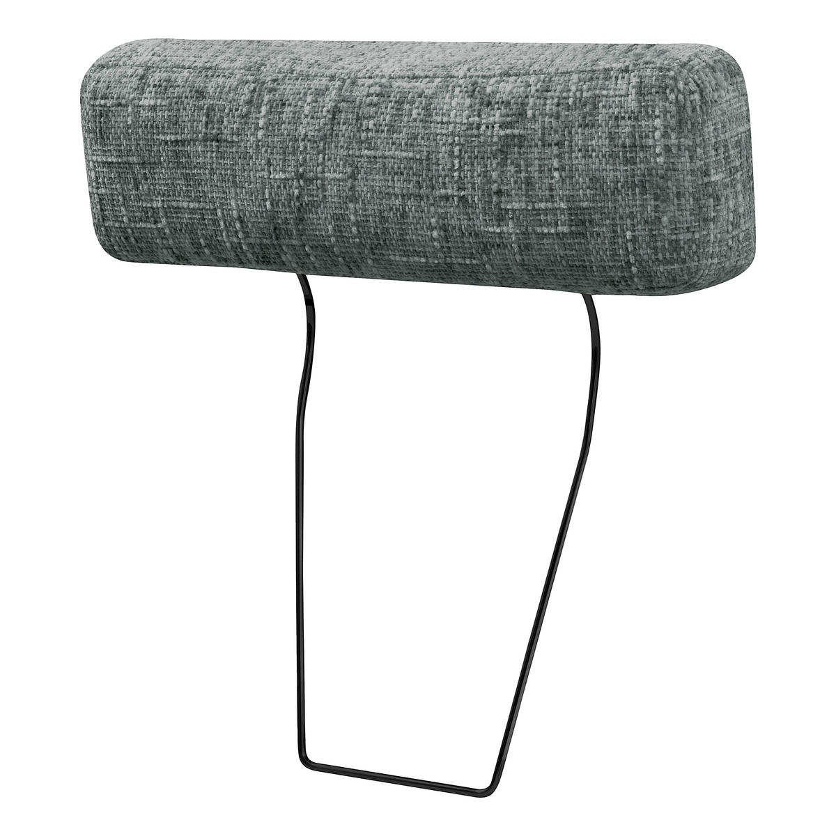 KOPFSTÜTZE 52/17/14 cm  Webstoff  - Anthrazit, Design, Textil (52/17/14cm) - Livetastic